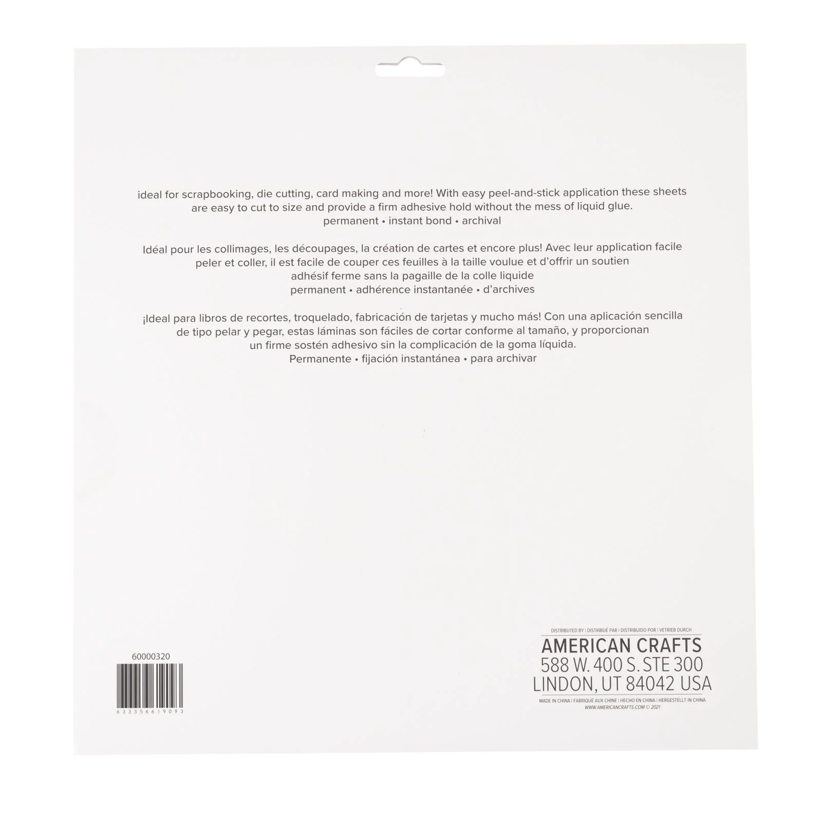 Hoja Adhesiva a Doble Cara 12"x12" - Imagen 3