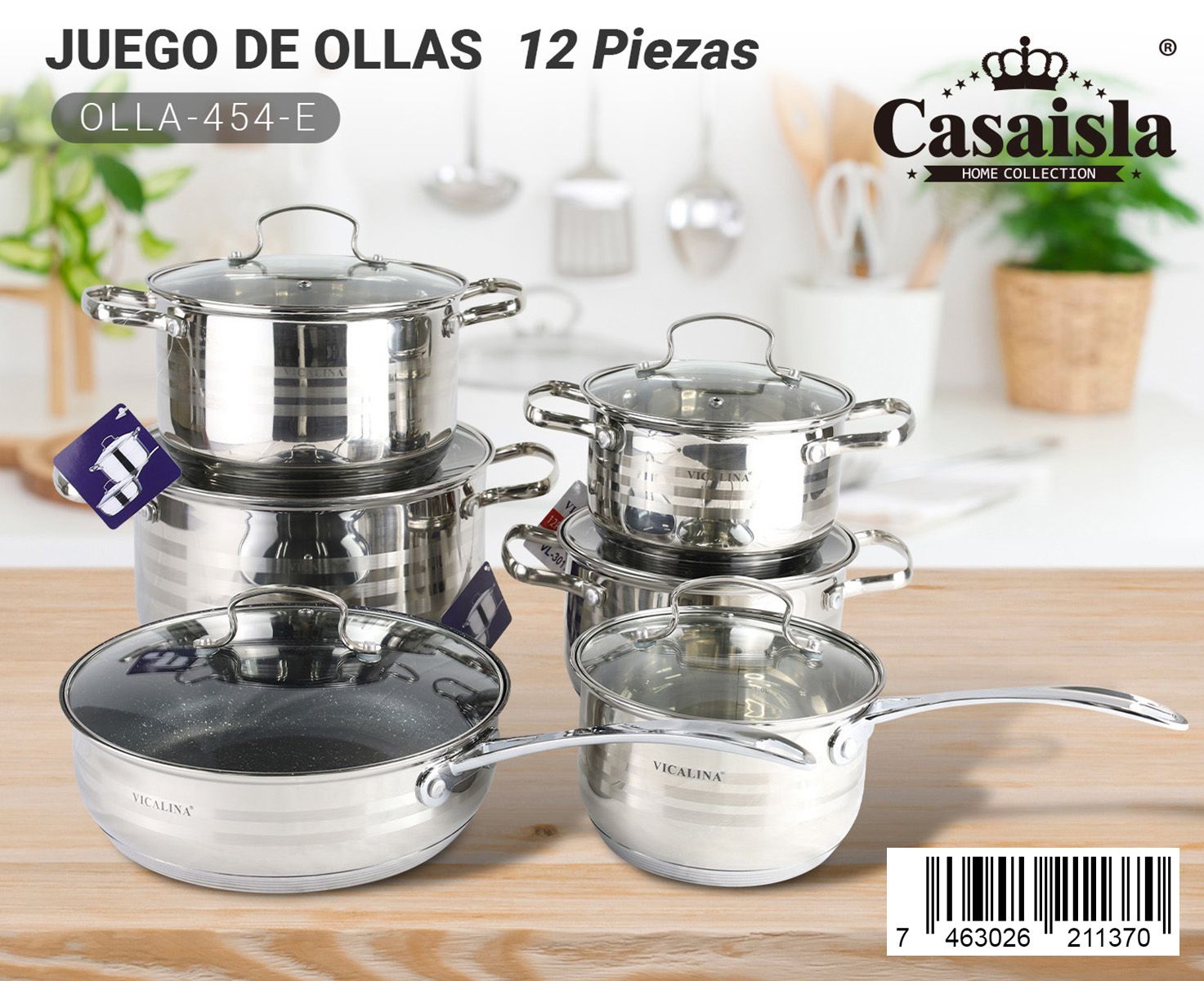 Juego de ollas premium de 12 piezas U12215